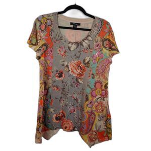 90s y2K Womens Top Size XL Petite Bedazzled Bling Retro Fairycore